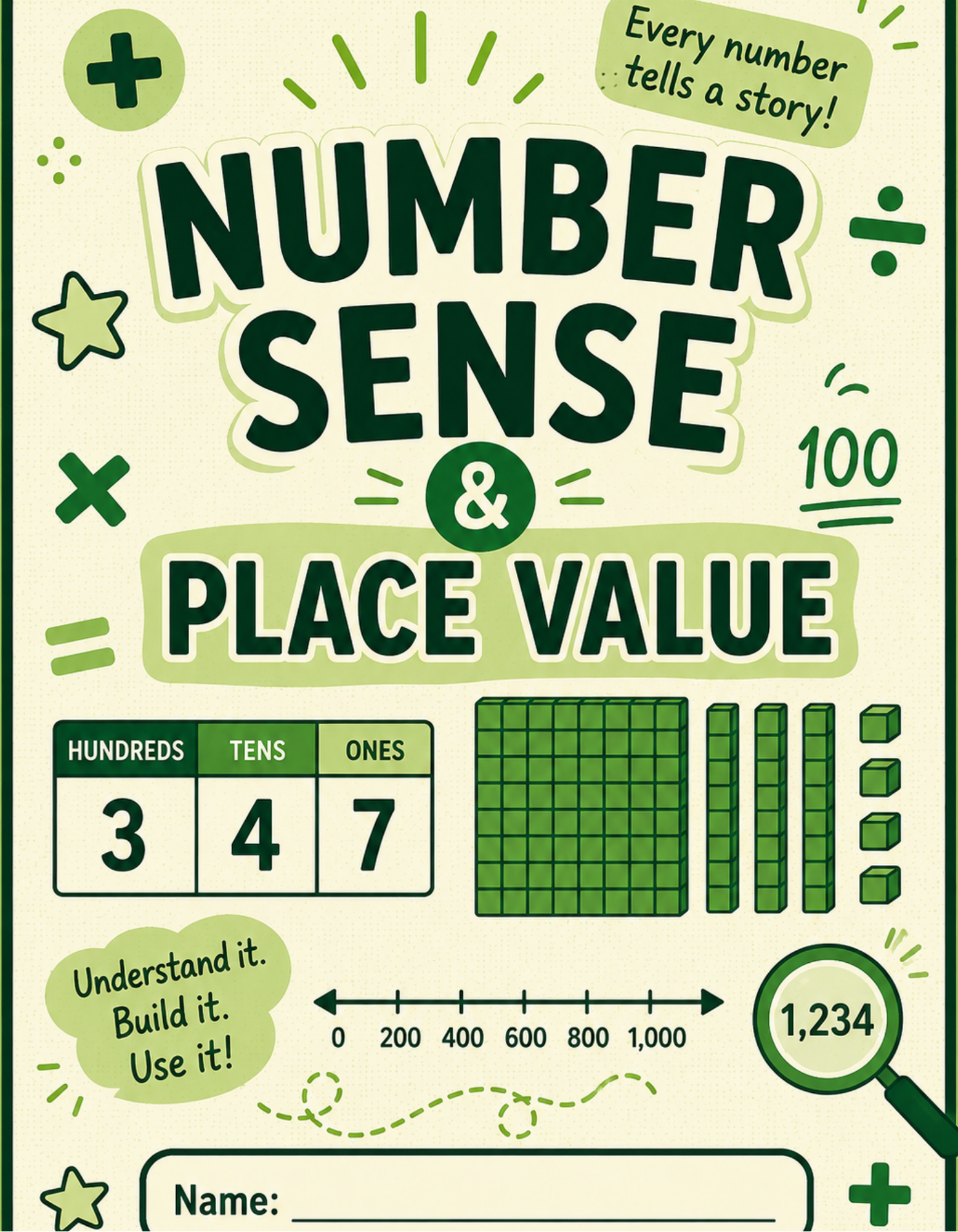 2nd Grade Number Sense Guided Notes