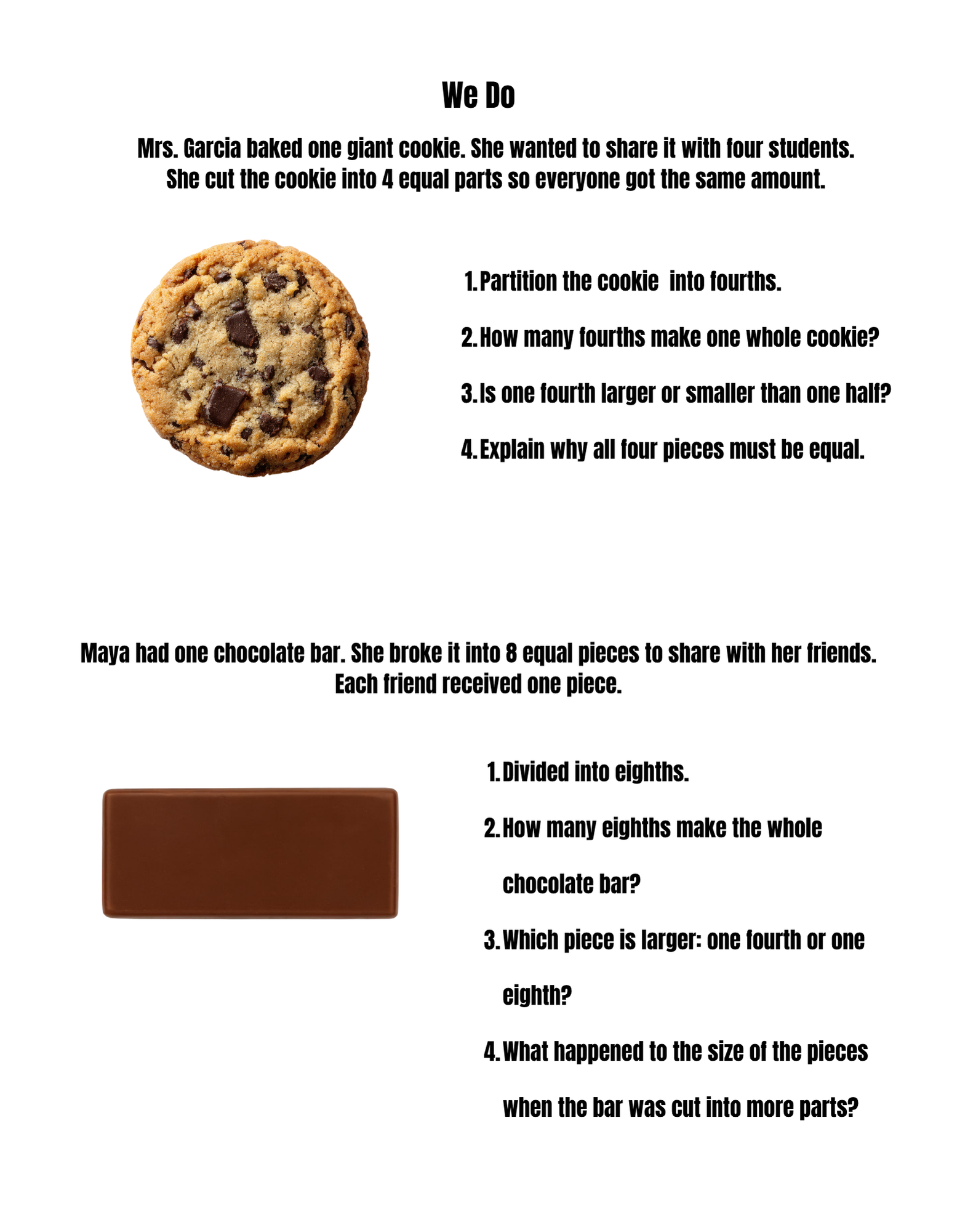 2nd Grade Fraction Guided Notes