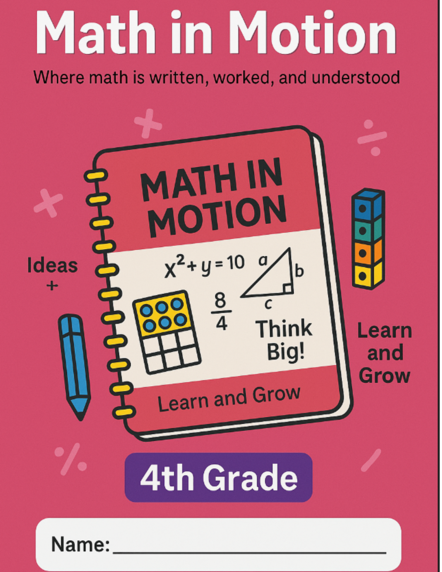 4th Grade Math In Motion Notebook - Digital